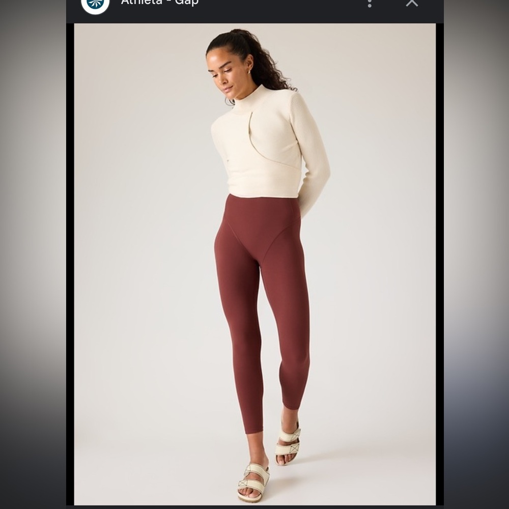Athleta Red Performance Alicia Keys Transcend Leggings High-Waisted Seamless